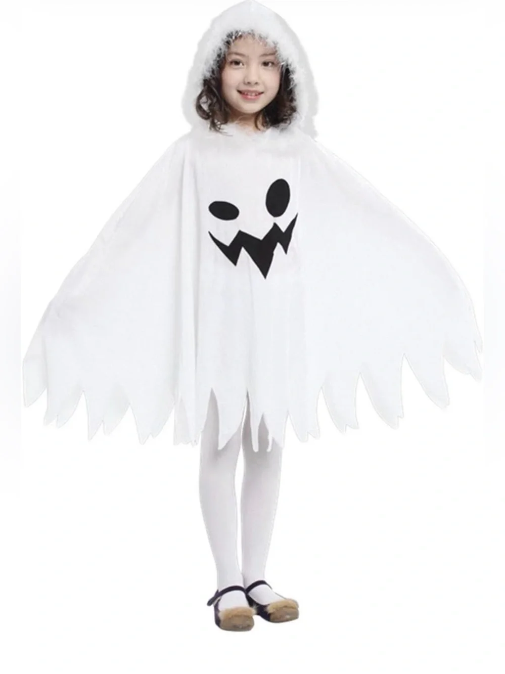 White Ghost Costume Kids Girls Halloween Scary Cosplay Fancy Dress